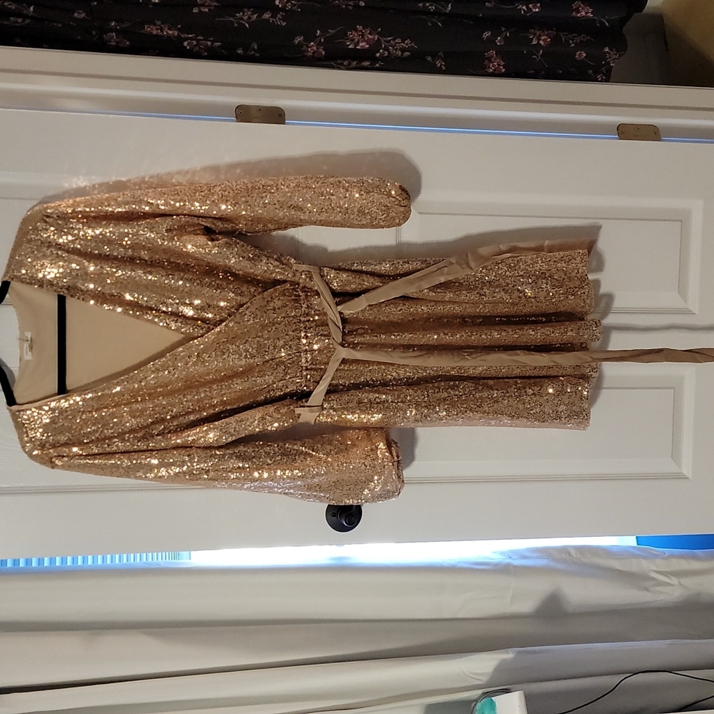 Sparkly rose gold dress